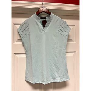 Felisou Baby Blue Cut Out Golf Shirt sz M NWT